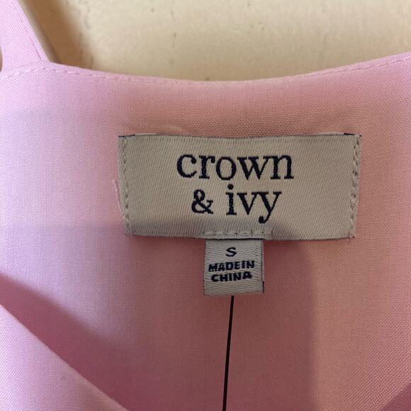 NWT Crown & Ivy Sundress Cover Up Pink Tie Dye Size S - Picture 7 of 9